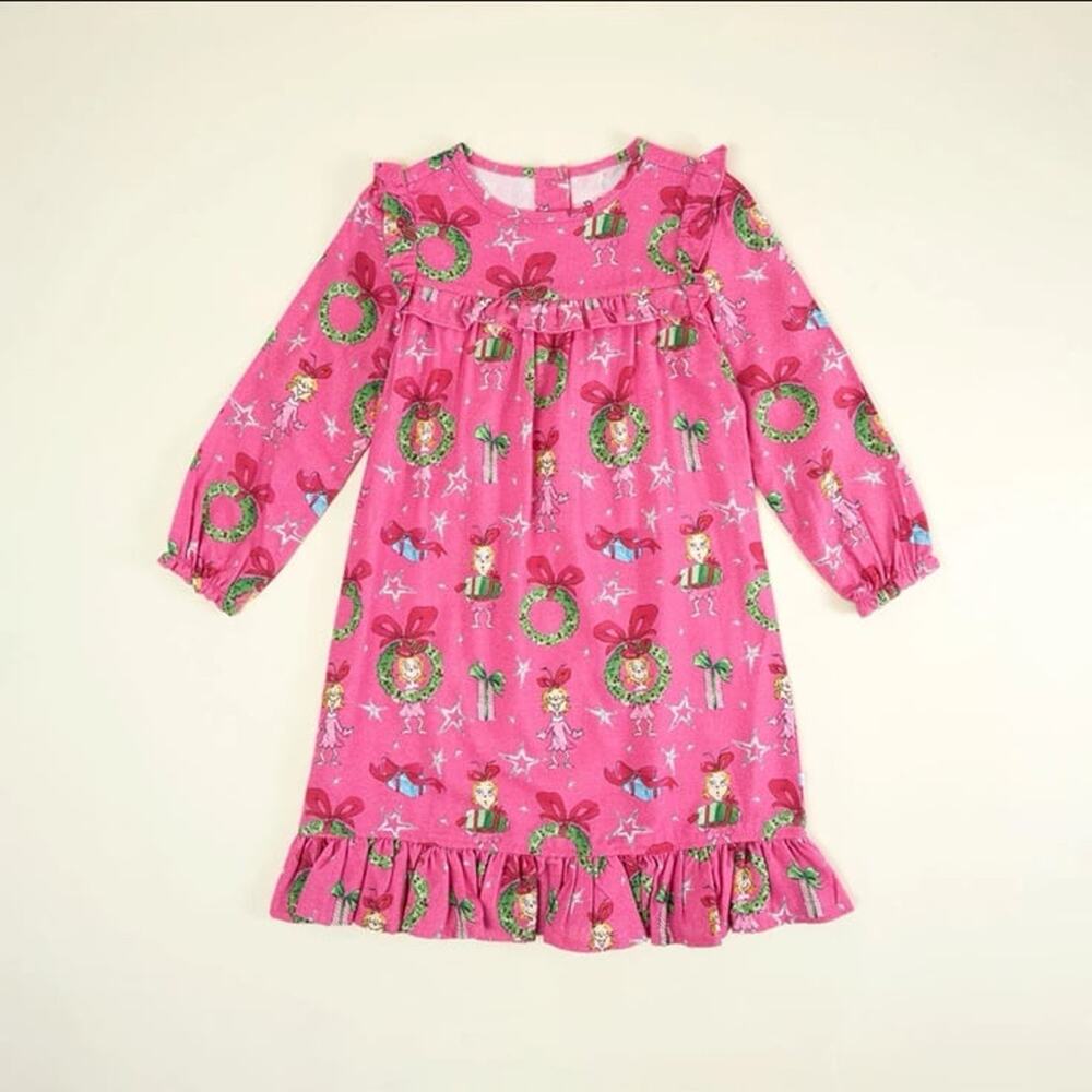 NWT Posh Peanut Dr. Seuss Cindy Lou Who Flanelette Nightgown Size 10Y-12Y